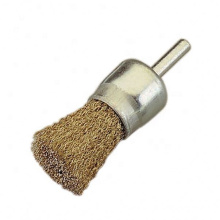 Factory Price Deburring Polishing and Cleaning Industrial Shank Crimped  Brass Wire End Brush